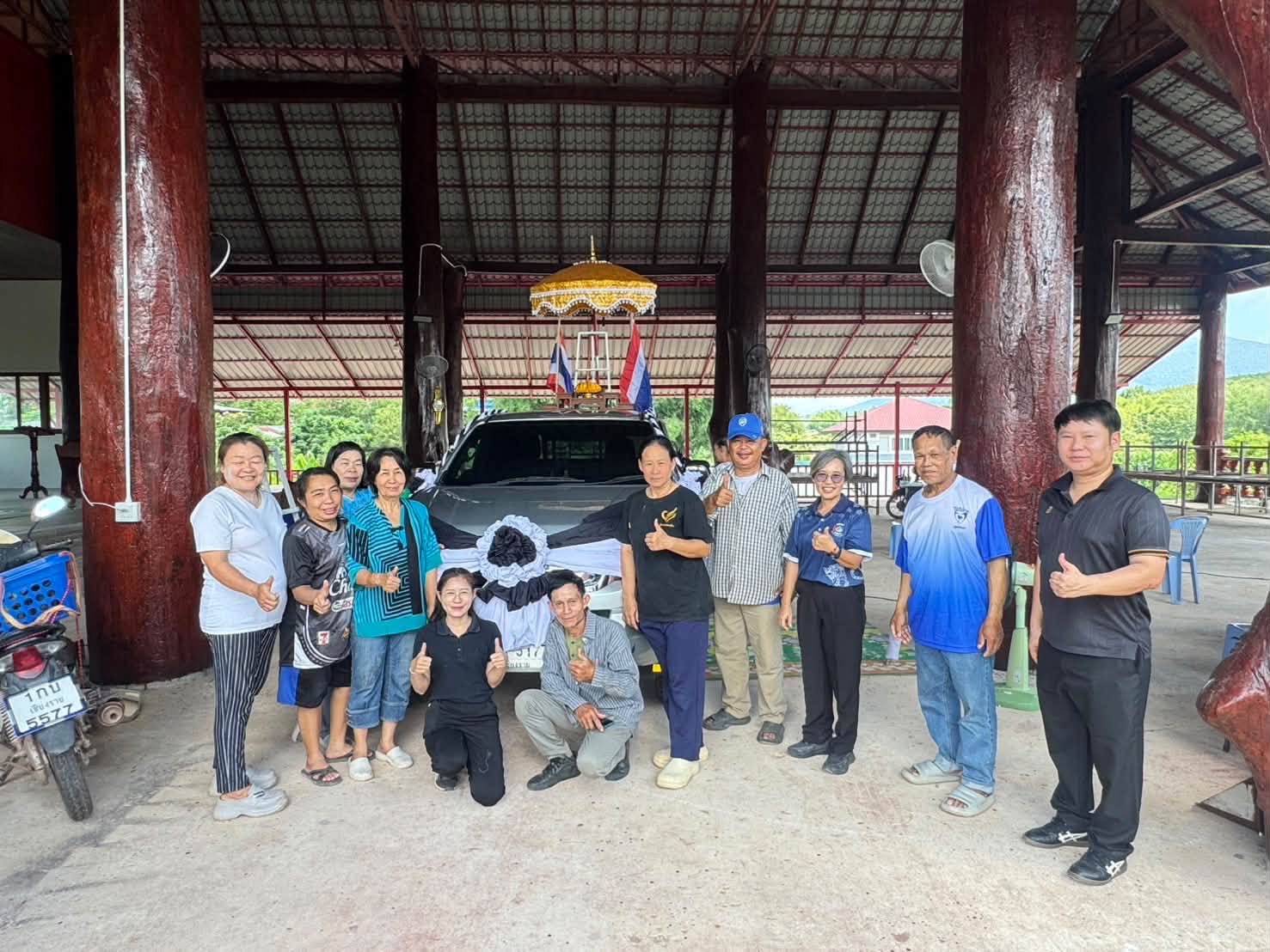 พช.เทิง ลงพื้นที่จัดรถแห่อัญเชิญเงินขวัญถุงพระราชทานกองทุนแม่ของแผ่นดิน ประจำปี 2569 ณ วัดท่าข้าม ตำบลหงาว อำเภอเทิง จังหวัดเชียงราย